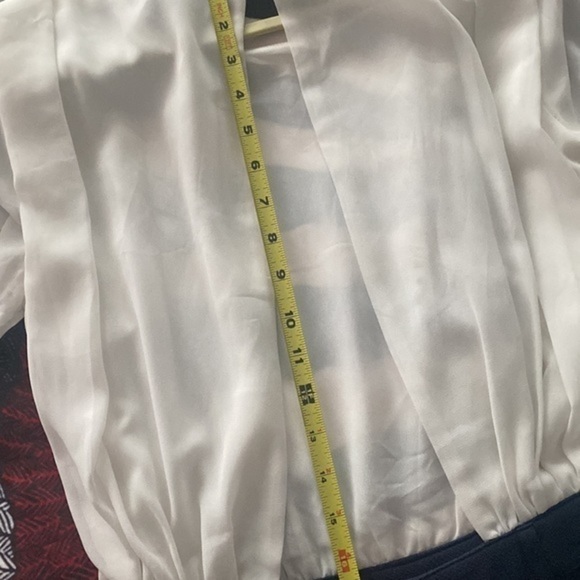 Romper navy blue short white top open back. New no tags ocean vibes romper - Picture 16 of 16